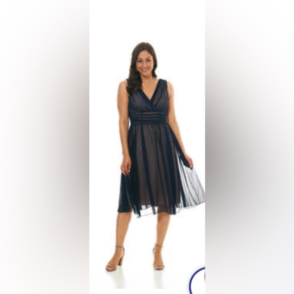 Sleeveless Surplice Ruched Waisted Dress